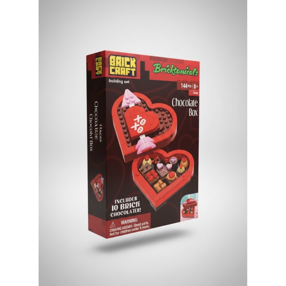 VALENTINE'S DAY/ BOX OF CHOCOLATES/ BRICKCRAFT/BUILDING SET 144PCS/NEW